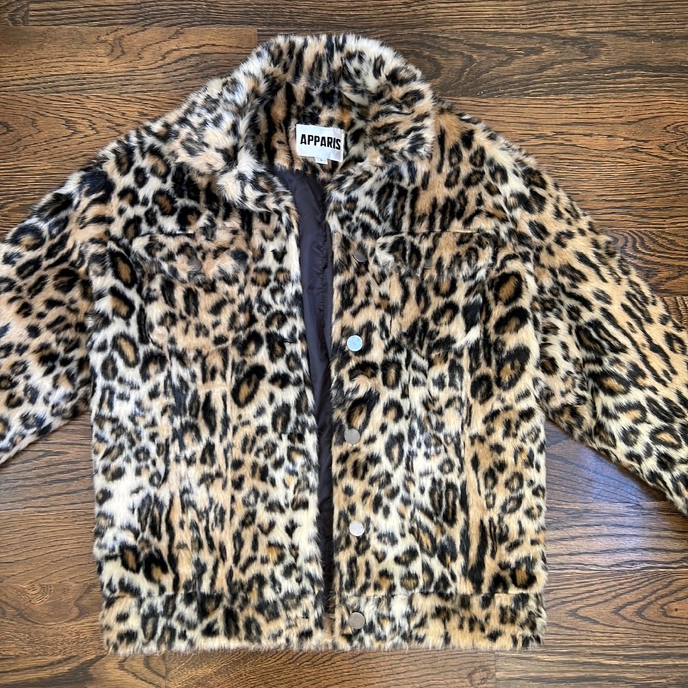 Apparis Leopard Fur Jacket Size Small